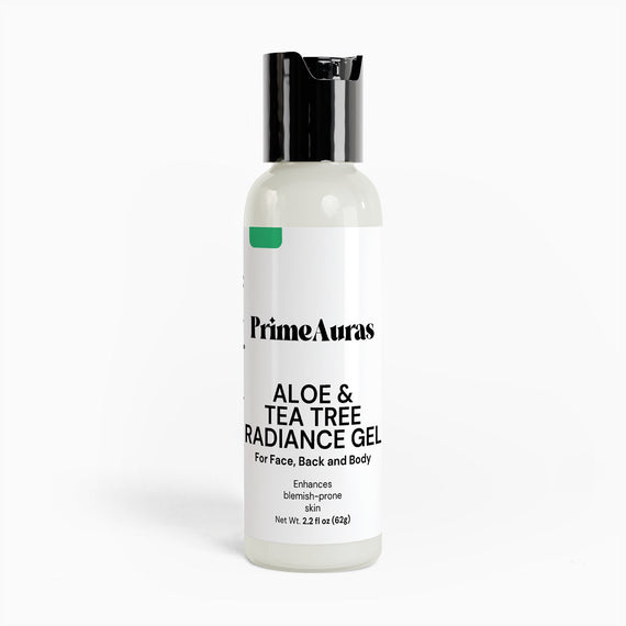 Aloe & Tea Tree Radiance Gel for soothing, hydrating, and clear skin care