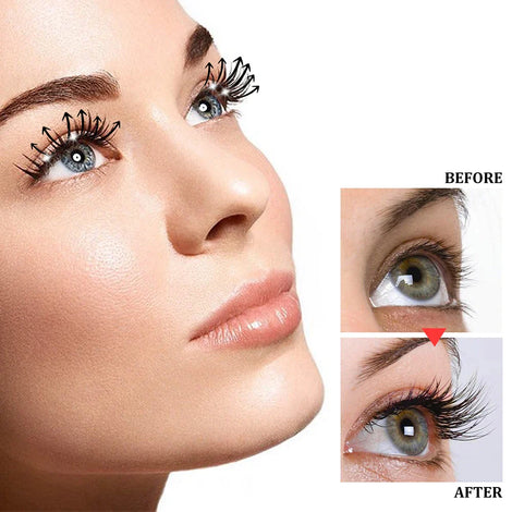 Model with beautifully enhanced lashes using AuraLash Boost.